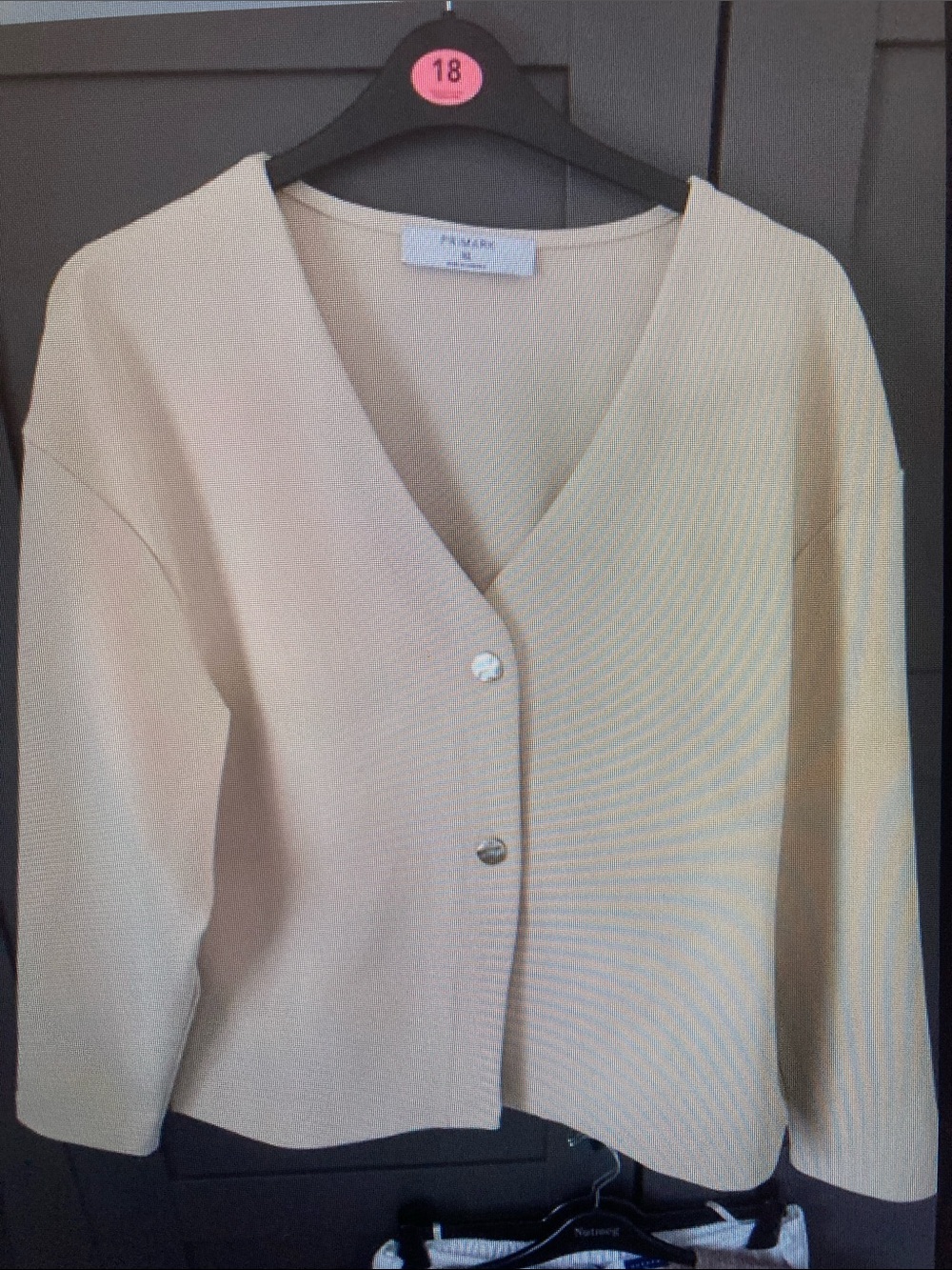 Primary Cream V-Neck Button Front Sweater Cardigan